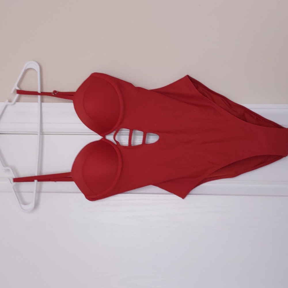 Cupshe One Piece Bathing Suit, Burnt Orange, Size L. Only worn once for try on.